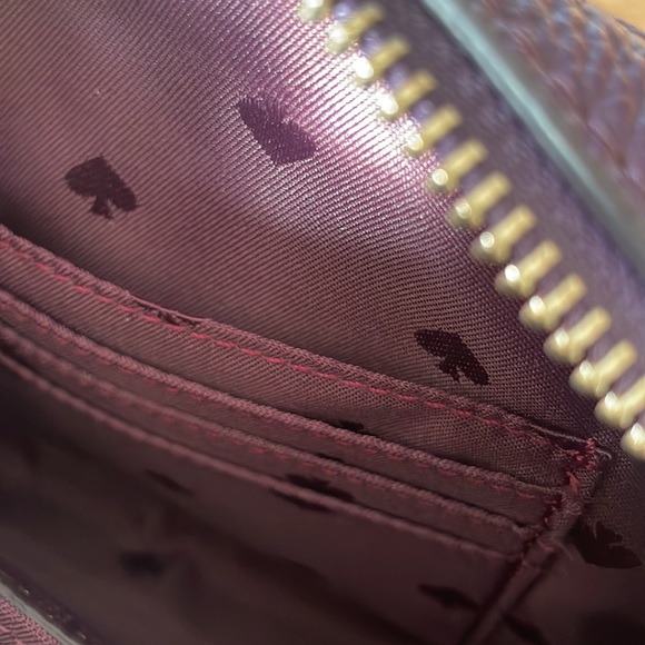 Kate Spade Baja Rose Purple Leather & Suede Camera Crossbody Bag - Picture 10 of 10